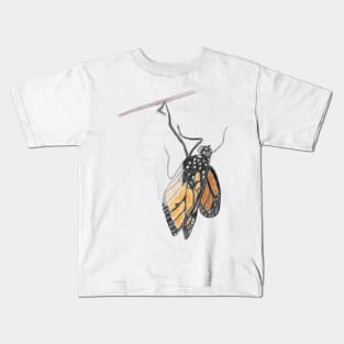 Monarch Butterfly Emerging Kids T-Shirt